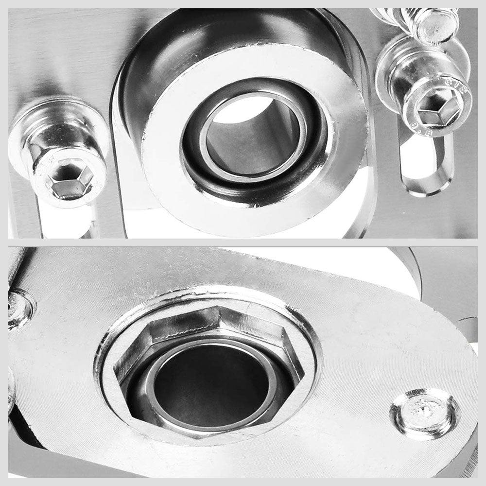 Front Adjustable Aluminum Silver Camber/Caster Plate T2 For 94-04 Ford Mustang