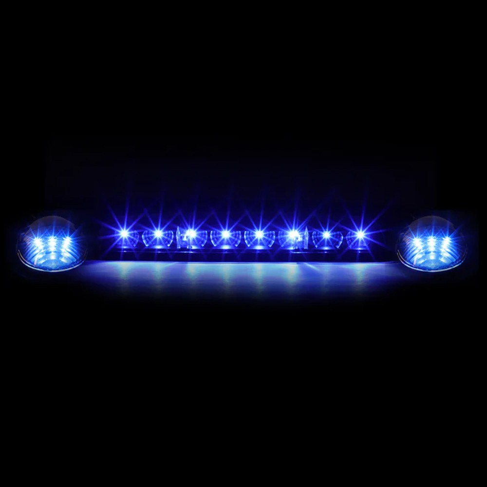 Black House/Clear Len/Blue LED Roof Light Cab Lamp For 02-06 Silverado/Sierra BFC-RFL-CHVSIL02-BK-BL