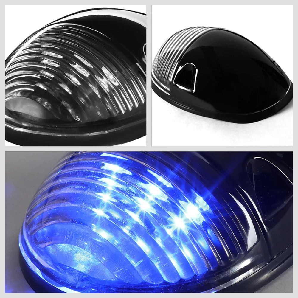 Black House/Clear Len/Blue LED Roof Light Cab Lamp For 02-06 Silverado/Sierra BFC-RFL-CHVSIL02-BK-BL