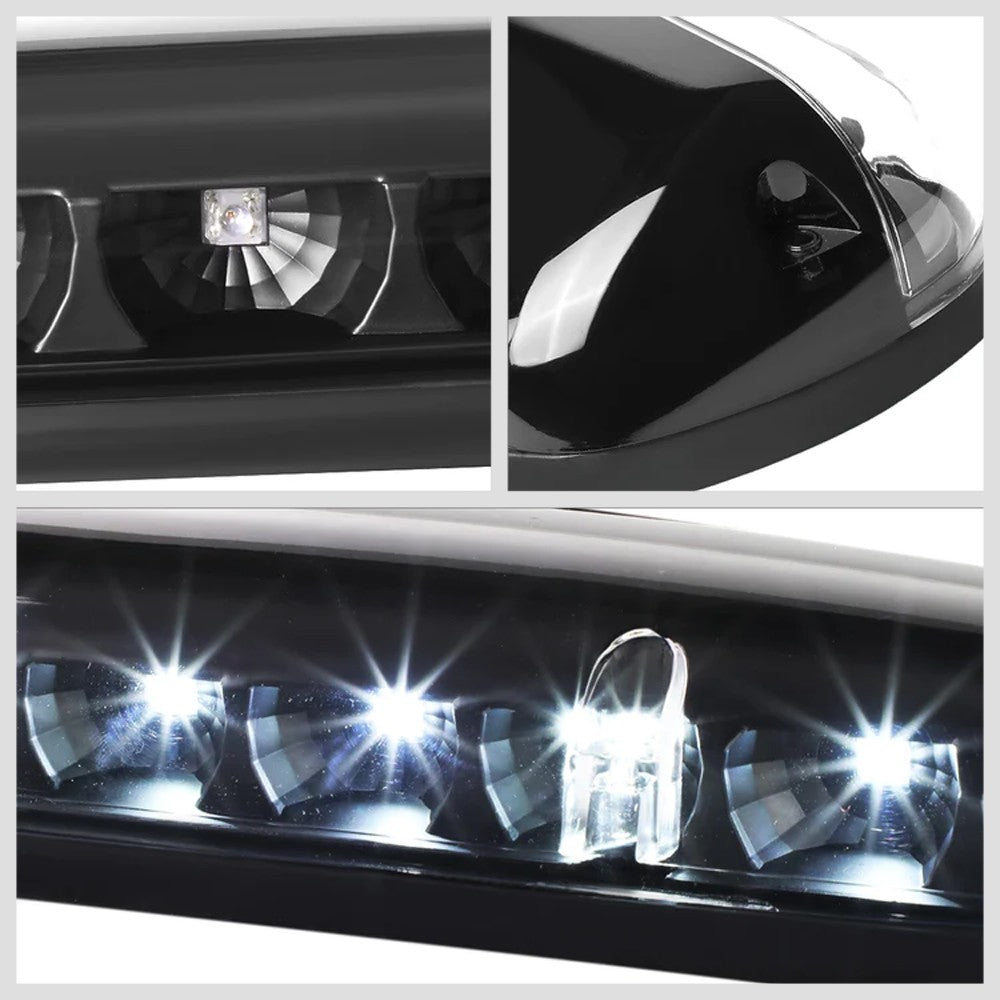 Black House/Clear Len/White LED Roof Light Cab Lamp For 02-06 Silverado/Sierra BFC-RFL-CHVSIL02-BK-WH