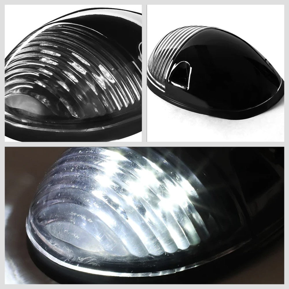 Black House/Clear Len/White LED Roof Light Cab Lamp For 02-06 Silverado/Sierra BFC-RFL-CHVSIL02-BK-WH