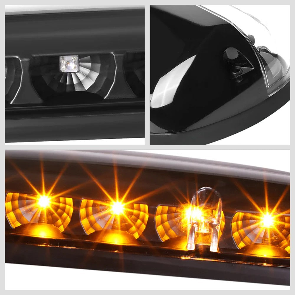 Black House/Clear Len/Yellow LED Roof Light Cab Lamp For 02-06 Silverado/Sierra BFC-RFL-CHVSIL02-BK-YL