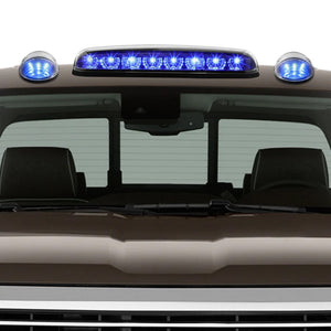 Chrome House/Clear Len/Blue LED Roof Light Cab Lamp For 02-06 Silverado/Sierra BFC-RFL-CHVSIL02-CH-BL