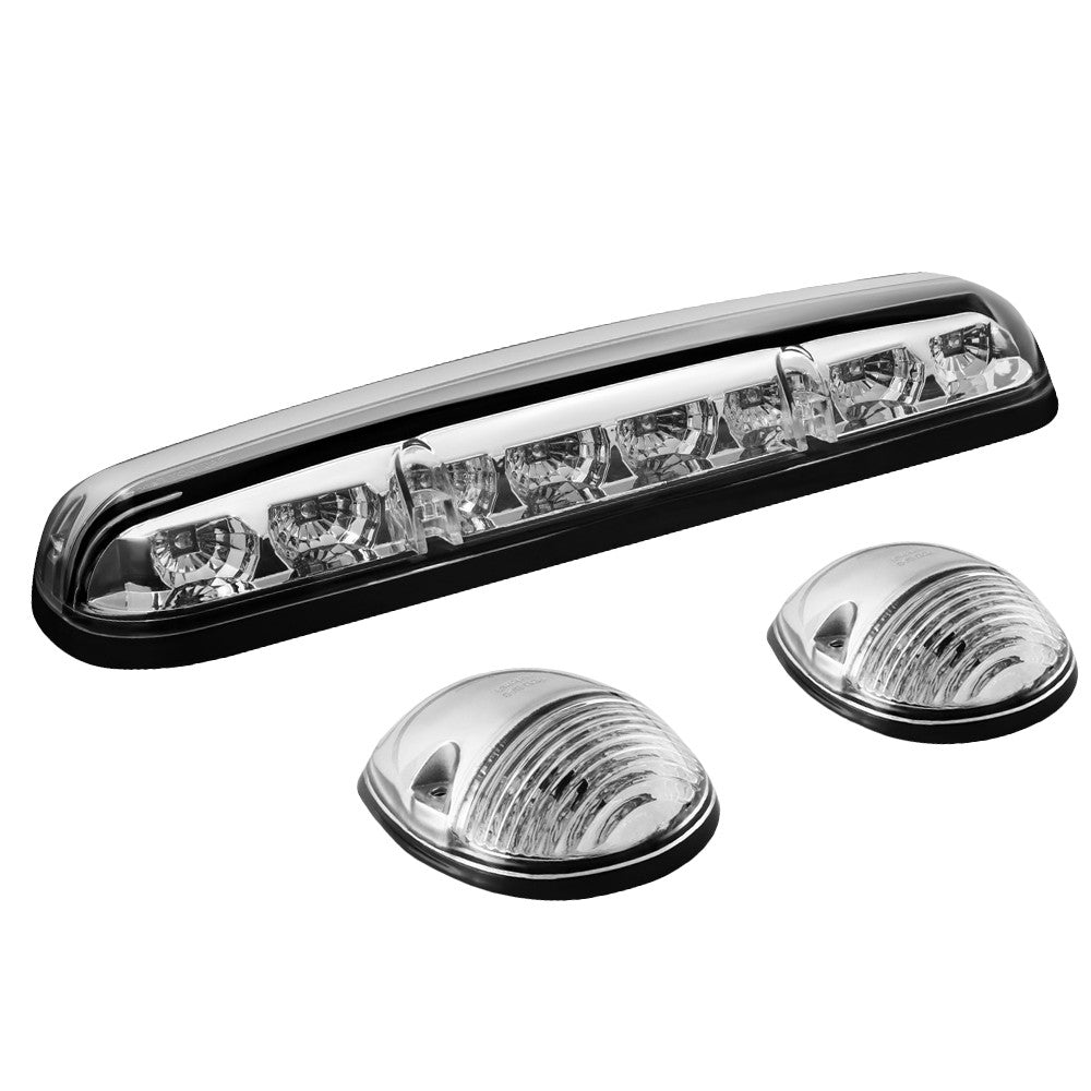 3PCS Amber LED Cab Roof Top Light OEM with Clear Lens For 02-07 Silverado1500 BFC-RFL02-CH-Y