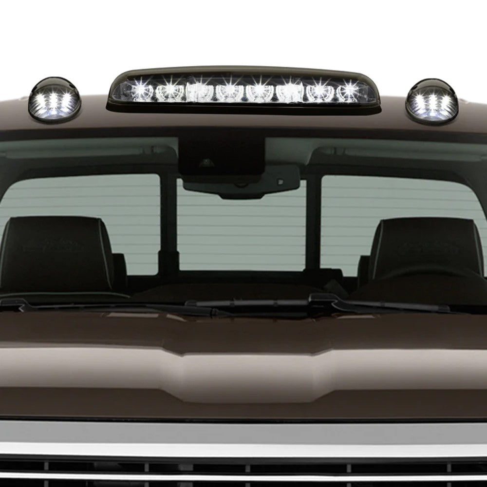 Smoked House&Len/White LED Roof Top Light Cab Lamp For 02-06 Silverado/Sierra BFC-RFL-CHVSIL02-SM-WH