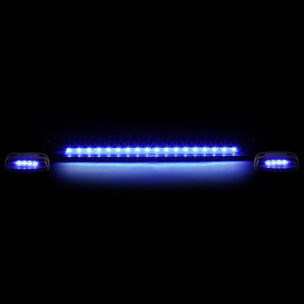 Black House/Clear Len/Blue LED Roof Light Cab Lamp For 07-13 Silverado/Sierra BFC-RFL-CHVSIL07-BK-BL