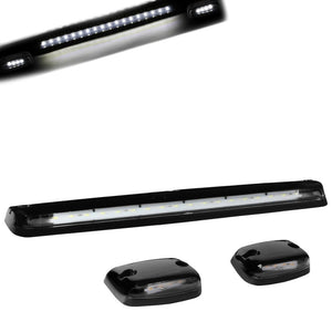 Black House/Clear Len/White LED Roof Light Cab Lamp For 07-13 Silverado/Sierra BFC-RFL-CHVSIL07-BK-WH