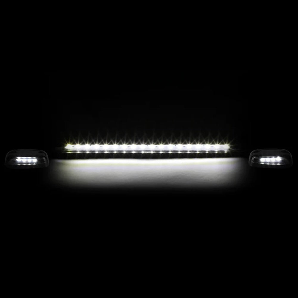 Black House/Clear Len/White LED Roof Light Cab Lamp For 07-13 Silverado/Sierra BFC-RFL-CHVSIL07-BK-WH