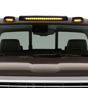 Black House/Clear Len/Yellow LED Roof Light Cab Lamp For 07-13 Silverado/Sierra BFC-RFL-CHVSIL07-BK-AM