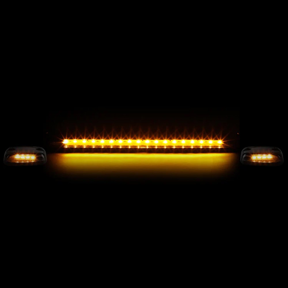 Black House/Clear Len/Yellow LED Roof Light Cab Lamp For 07-13 Silverado/Sierra BFC-RFL-CHVSIL07-BK-AM