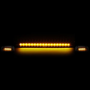 Black House/Clear Len/Yellow LED Roof Light Cab Lamp For 07-13 Silverado/Sierra BFC-RFL-CHVSIL07-BK-AM