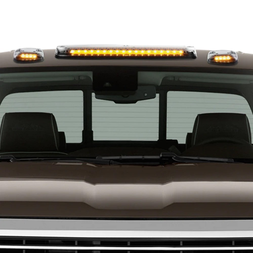 Chrome House/Clear Len/Yellow LED Roof Light Cab Lamp For 07-13 Silverado/Sierra BFC-RFL-CHVSIL07-CH-AM