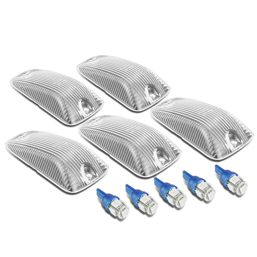 5PCS Blue LED Cab Roof Top Light OEM with ABS Clear Lens For 88-02 Chevy C1500 BFC-RFL88-CH-B