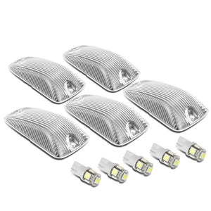 5PCS White LED Cab Roof Top Light OEM with ABS Clear Lens For 88-00 GMC C2500 BFC-RFL88-CH-W