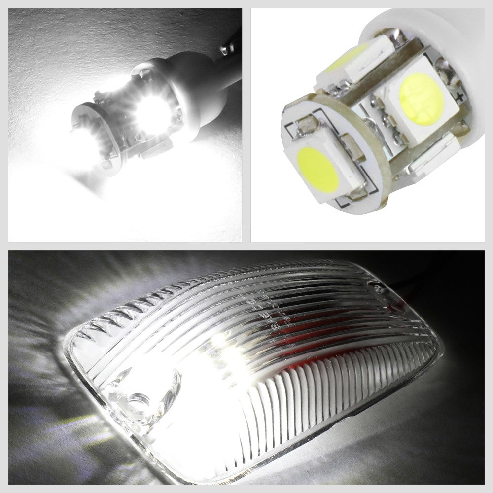 5PCS White LED Cab Roof Top Light Clear Lens For 88-02 Chevy C/K Pickup Tahoe