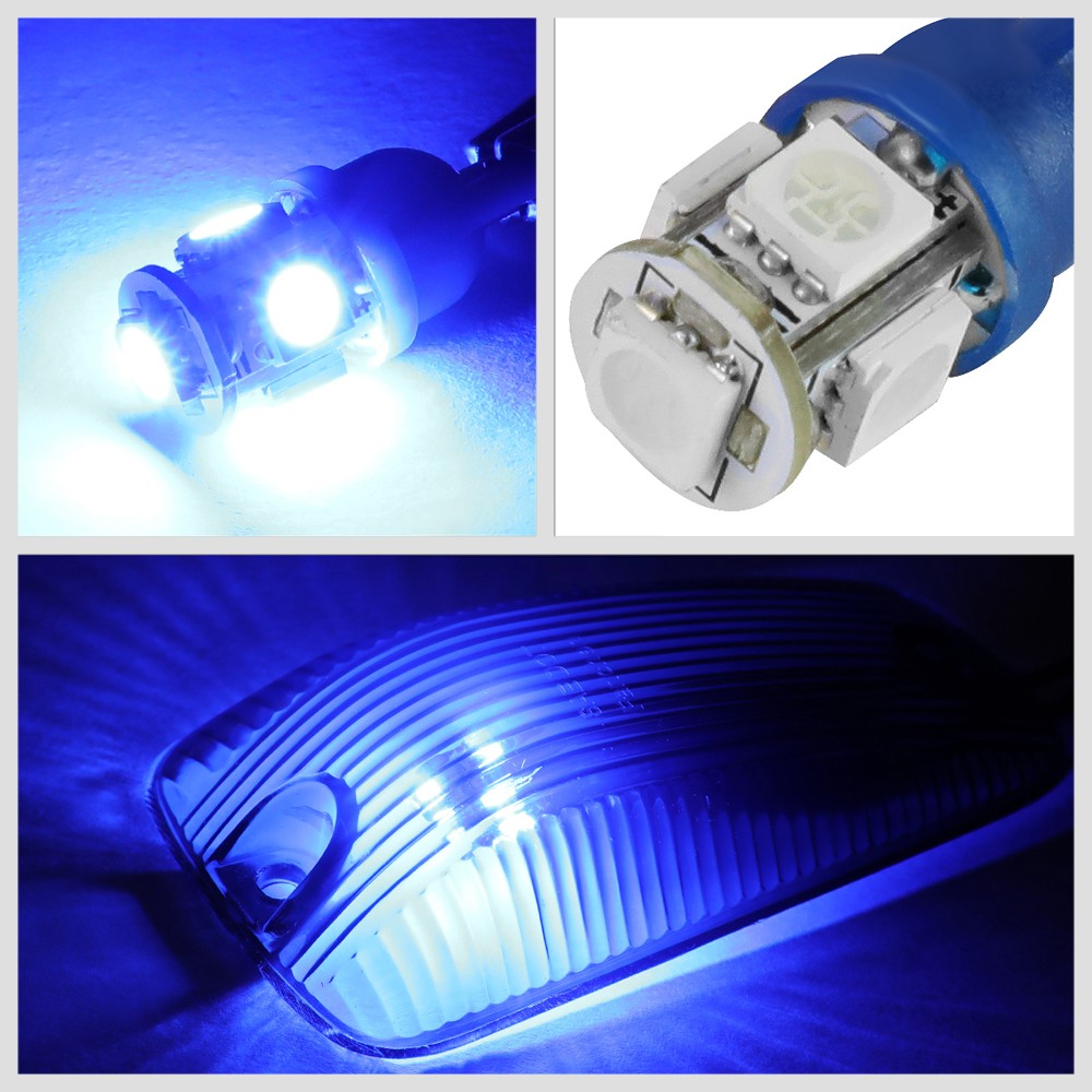 5PCS Blue LED Cab Roof Top Light Smoke Lens For 88-02 Chevy C/K Pickup Tahoe