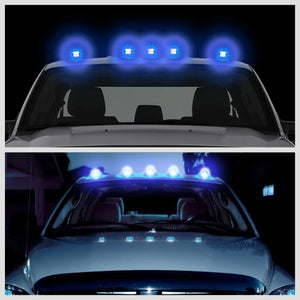 5PCS Blue LED Cab Roof Top Light Smoke Lens For 88-02 Chevy C/K Pickup Tahoe