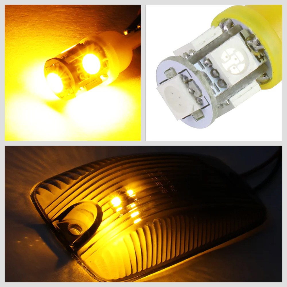 Smoked House&Len/Yellow LED Roof Top Light Cab Lamp For 88-02 Chevy C/K-Series BFC-RFL-CHVSIL88-SM-AM