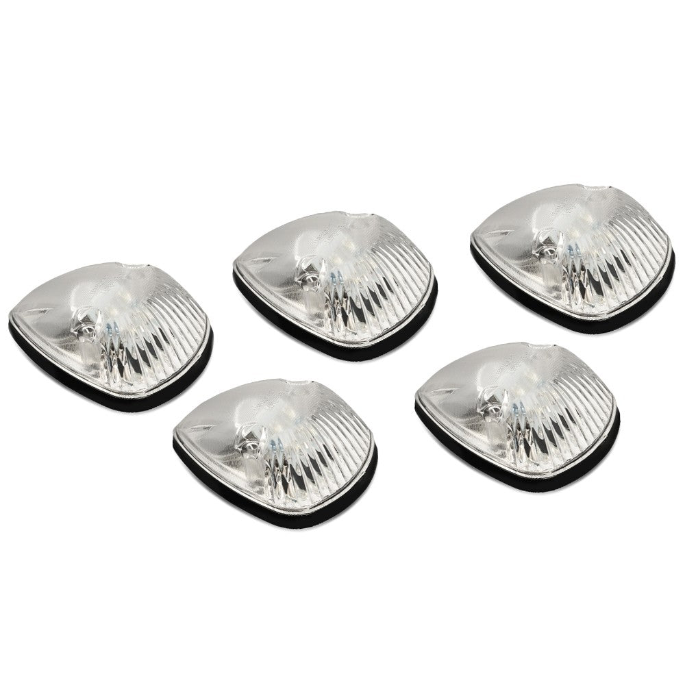 5PCS White LED Cab Roof Top Light OEM with ABS Clear Lens For 84-98 Ram 2500 BFC-RFL94-CH-W