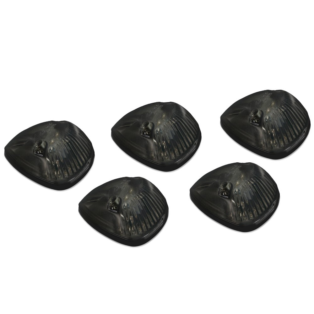5PCS White LED Cab Roof Top Light OEM with ABS Smoke Lens For 84-98 Ram 1500 BFC-RFL94-SM-W