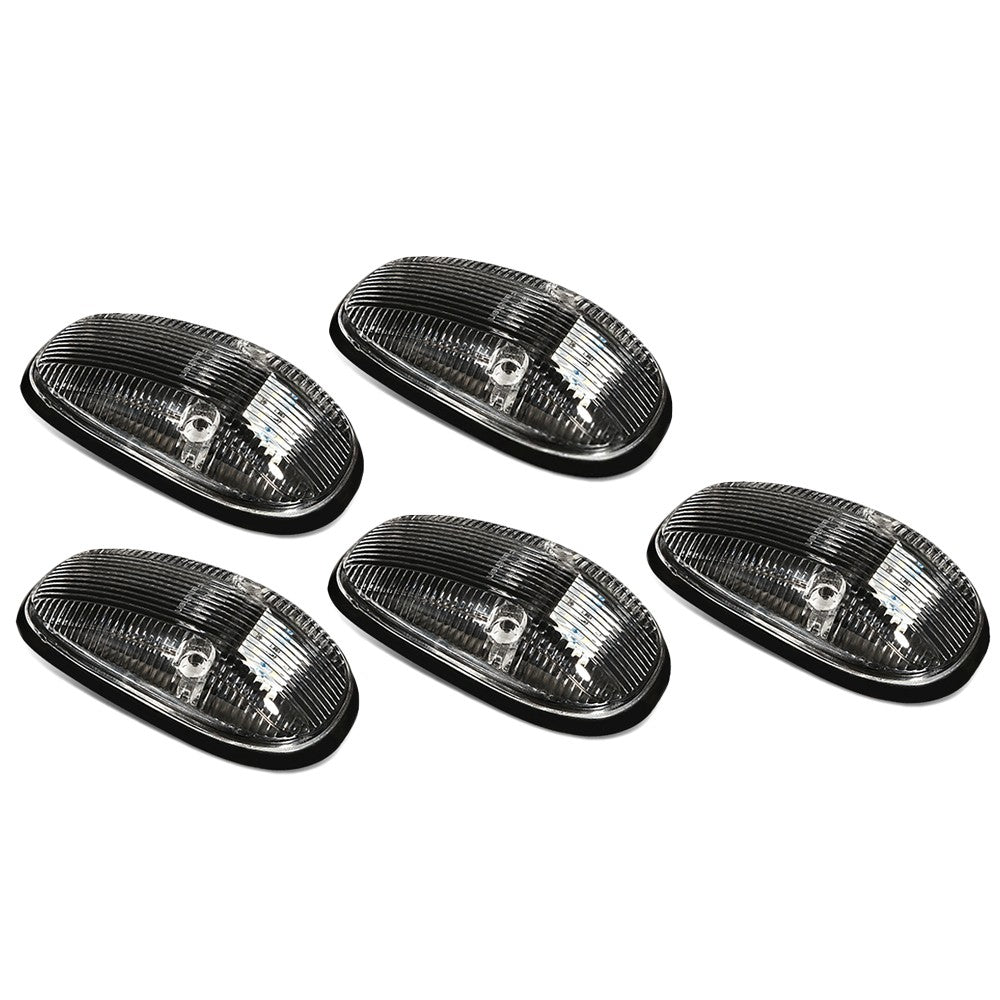 5PCS Blue LED Cab Roof Top Light OEM with ABS Black Lens For 99-02 Ram 2500 BFC-RFL99-BK-B