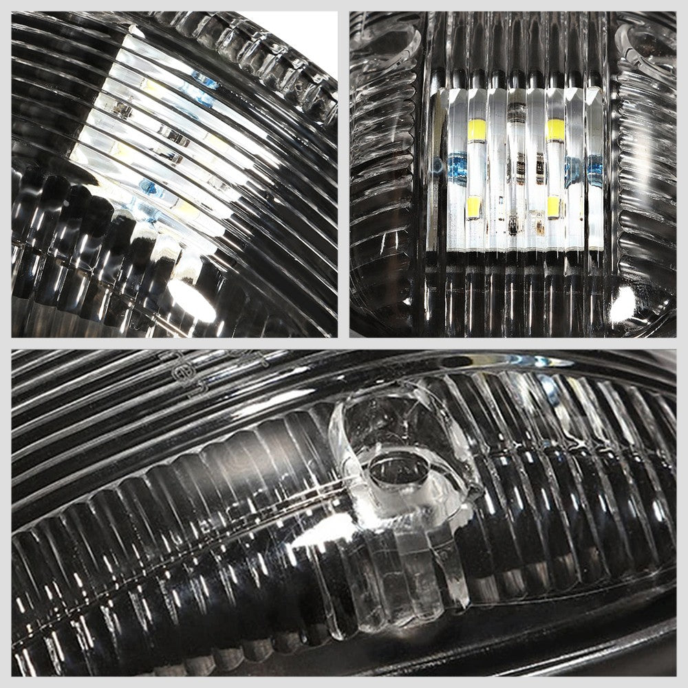 5PCS Amber LED Cab Roof Top Light with ABS Black Lens For 99-02 Ram 3500