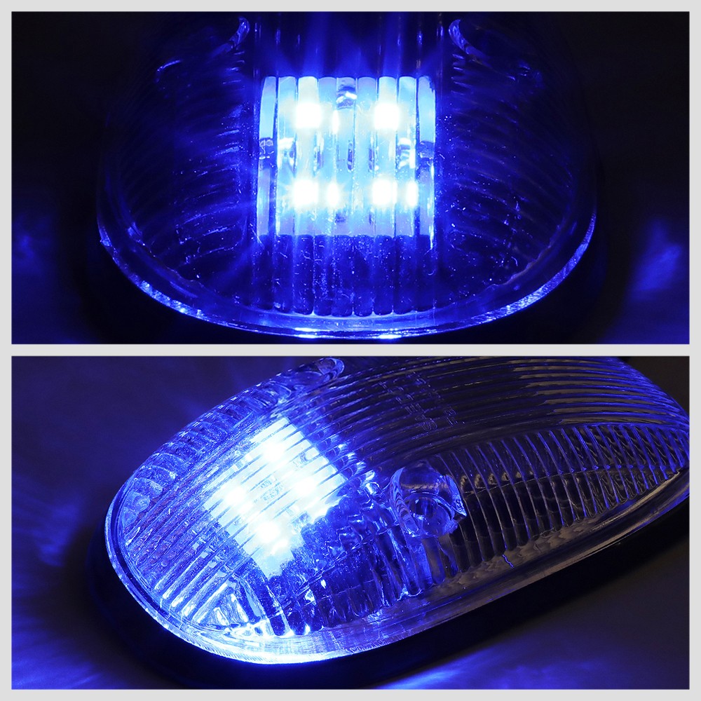 5PCS Blue LED Cab Roof Top Light with ABS Clear Lens For 99-02 Ram 3500