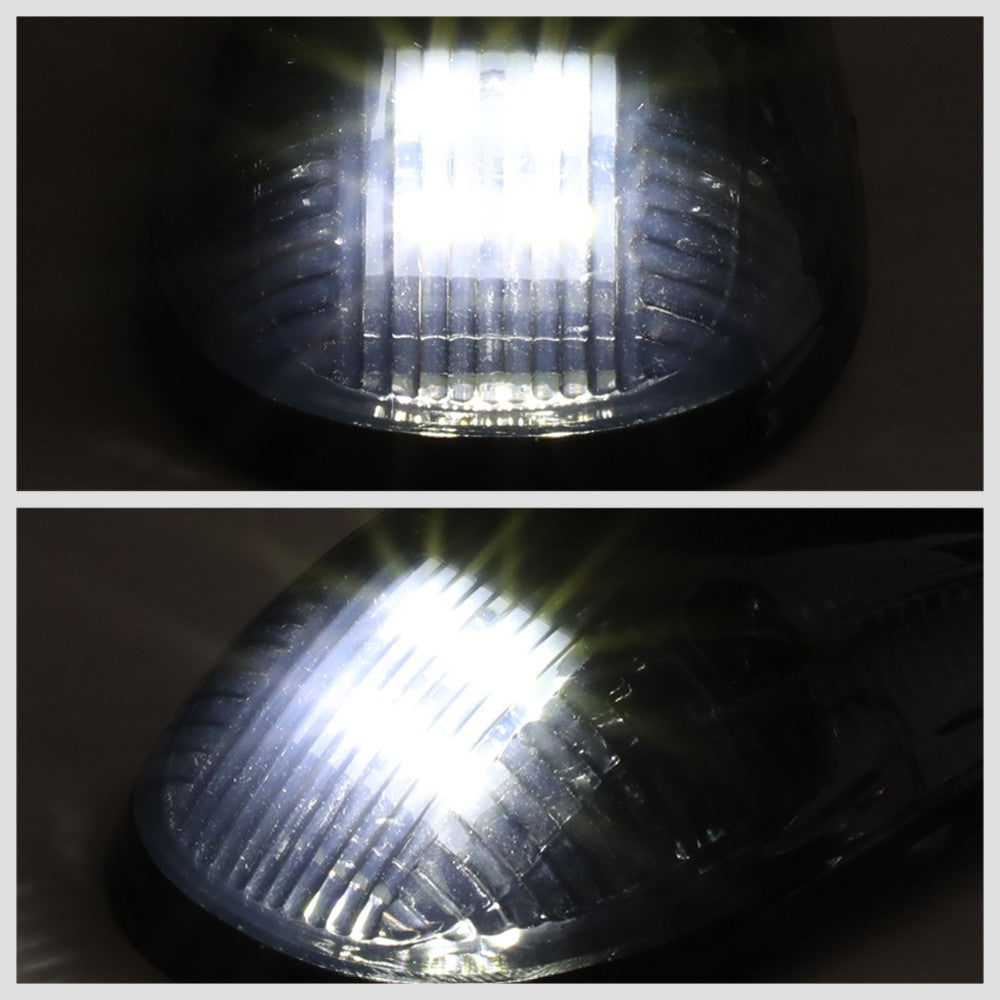 5PCS White LED Cab Roof Top Light with ABS Smoke Lens For 99-02 Ram 3500