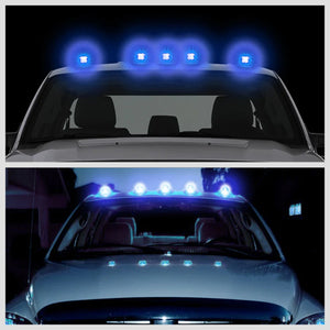 Black House/Clear Len/Blue LED Roof Top Light Cab Lamp For 80-96 F-Series Truck BFC-RFL-15080-BK-BL