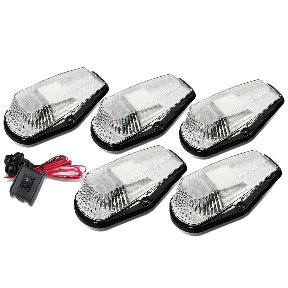 5PCS Blue LED Cab Roof Top Light OEM with ABS Clear Lens Switch For 80-96 F-150 BFC-RFL15080-CH-B