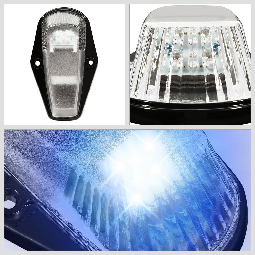 5PCS Blue LED Cab Roof Top Light with ABS Clear Lens Switch For 80-96 F-150