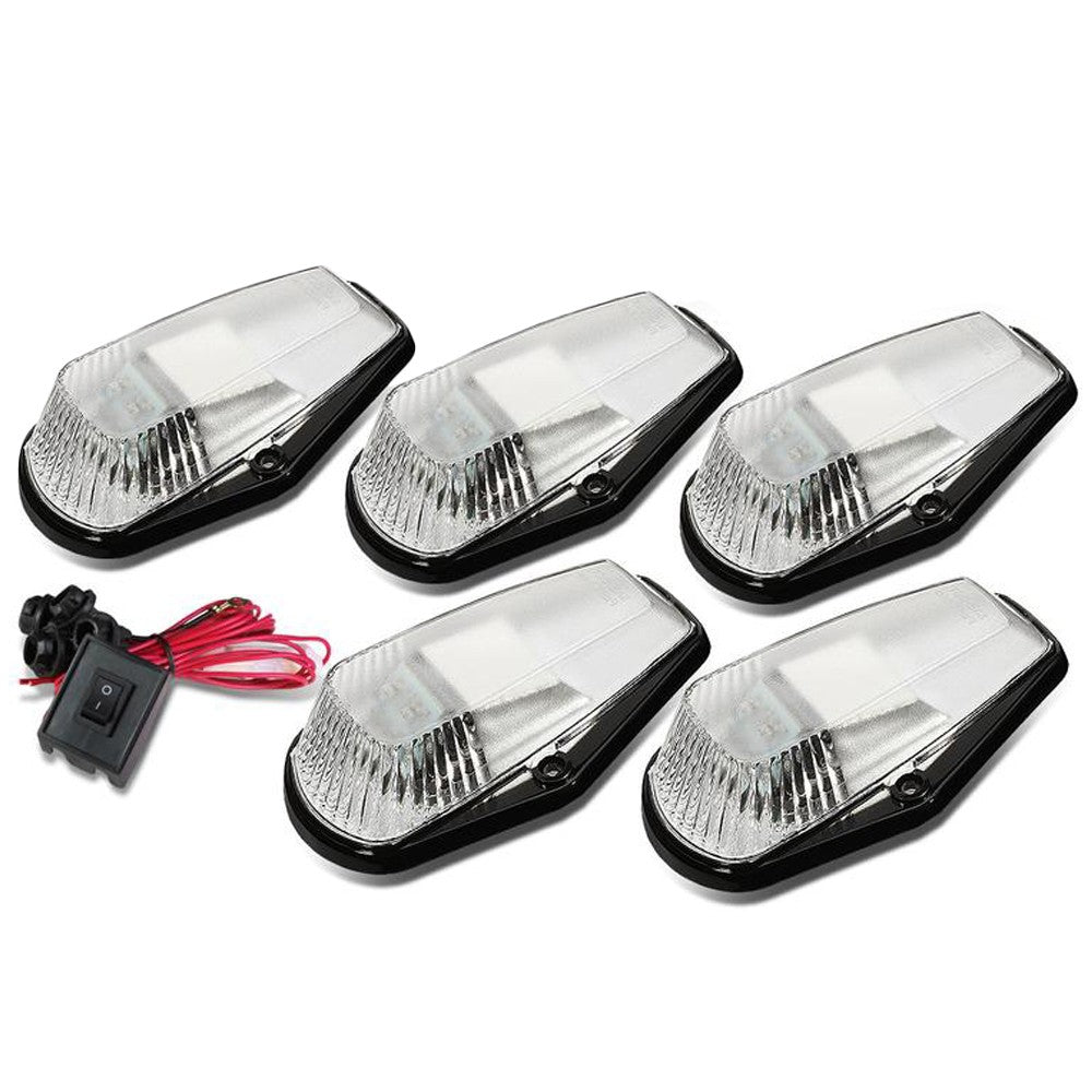 5PCS White LED Cab Roof Top Light OEM with ABS Clear Lens Switch For 80-96 F-250 BFC-RFL15080-CH-W