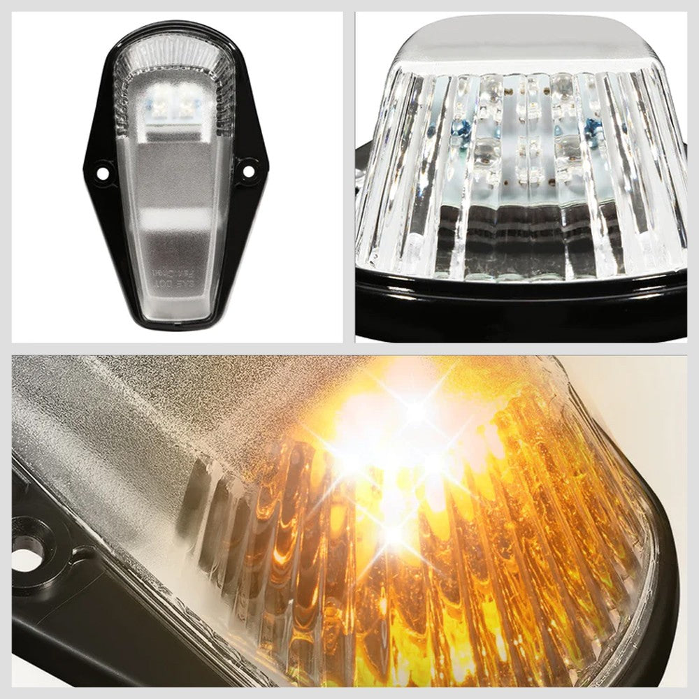 Chrome House/Clear Len/Yellow LED Roof Top Light Cab Lamp For 80-96 F-Series BFC-RFL-15080-CH-YL