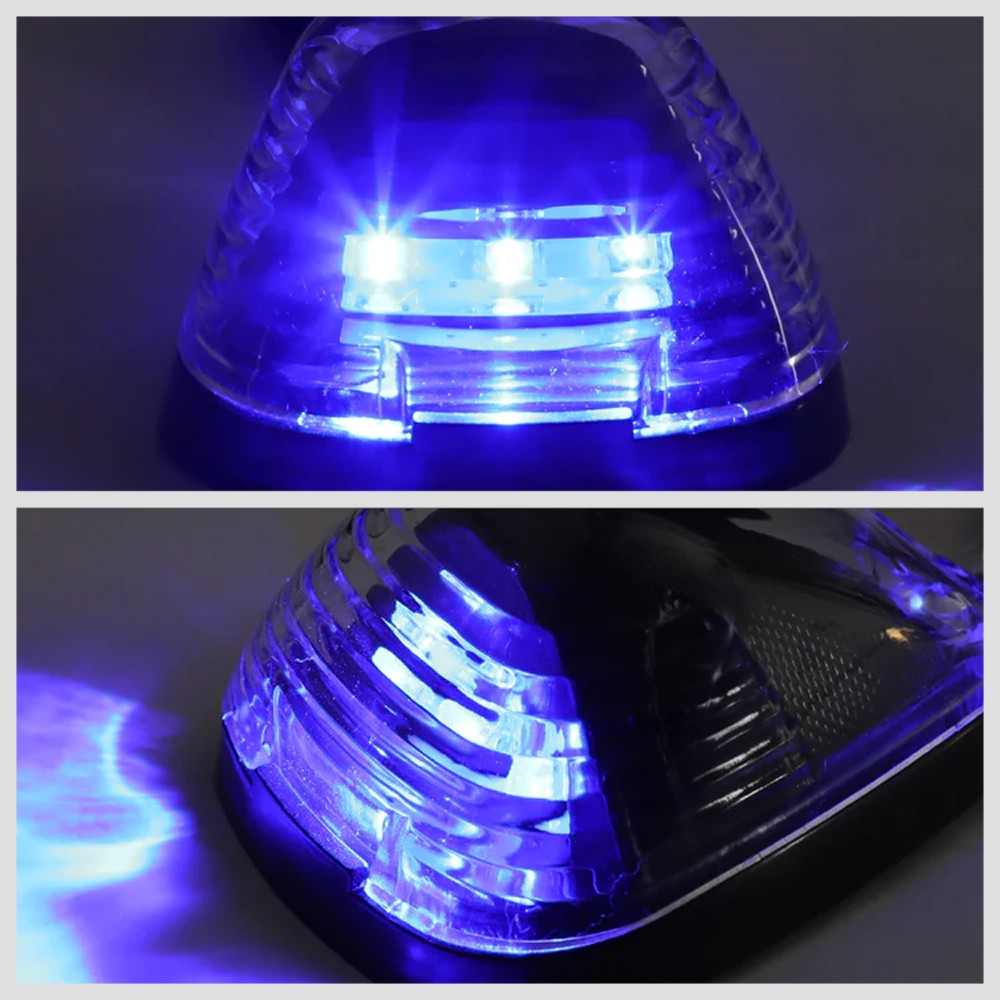 Black House/Clear Len/Blue LED Roof Top Light Cab Lamp For 99-16 F-Series SD BFC-RFL-FSD99-BK-BL