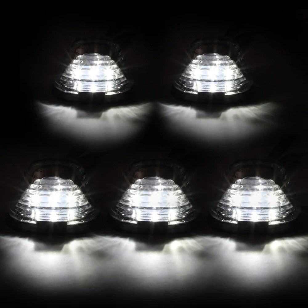 Chrome House/Clear Len/White LED Roof Top Light Cab Lamp For 99-16 F-Series SD BFC-RFL-FSD99-CH-WH
