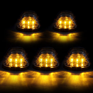 5PCS Amber LED Cab Roof Top Light with ABS Clear Lens For 99-16 F-250 SD