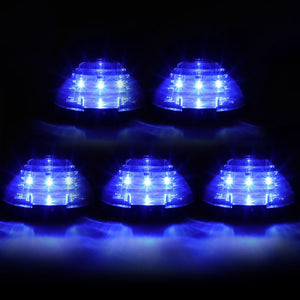 5PCS Blue LED Cab Roof Top Light with ABS Smoke Lens For 99-16 F-350 SD