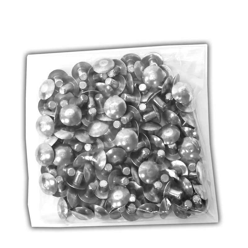 100x L/9.5mm 1/4" Dia Alu Brazier Head Solid Rivet Fastener Hard Trailer Repair-Hardware Fasteners-BuildFastCar-BFC-TTP-SRT-BZH-025-038-HD