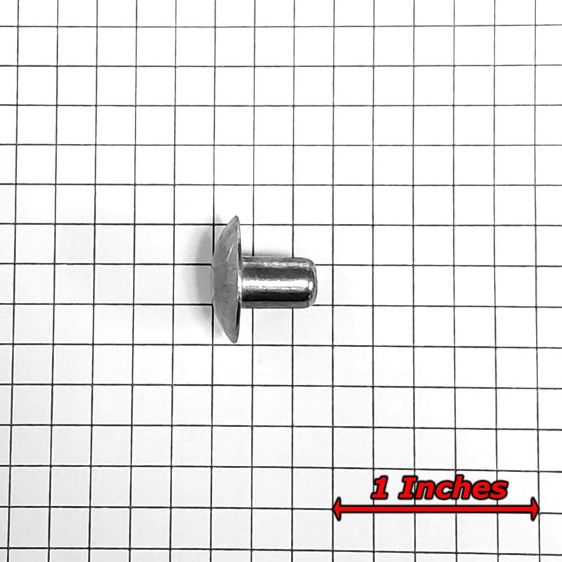 100x L/9.5mm 1/4" Dia Alu Brazier Head Solid Rivet Fastener Hard Trailer Repair-Hardware Fasteners-BuildFastCar-BFC-TTP-SRT-BZH-025-038-HD