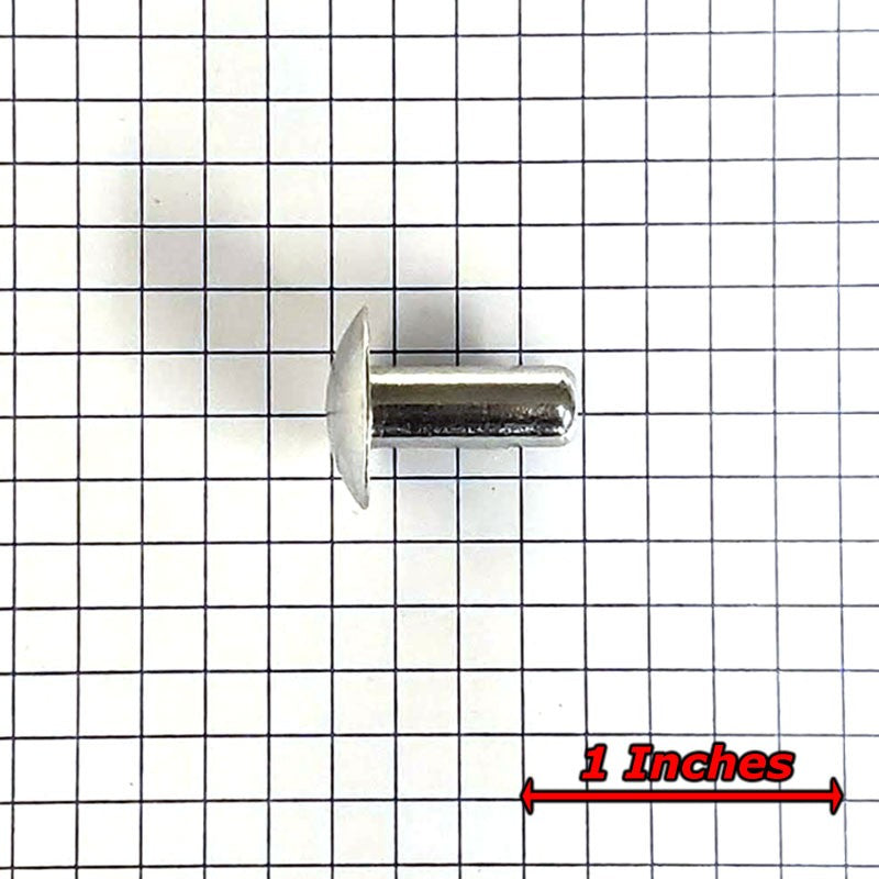 100x L/16mm 1/4" Dia Alu Brazier Head Solid Rivet Fastener Hard Trailer Repair-Hardware Fasteners-BuildFastCar-BFC-TTP-SRT-BZH-025-062-HD