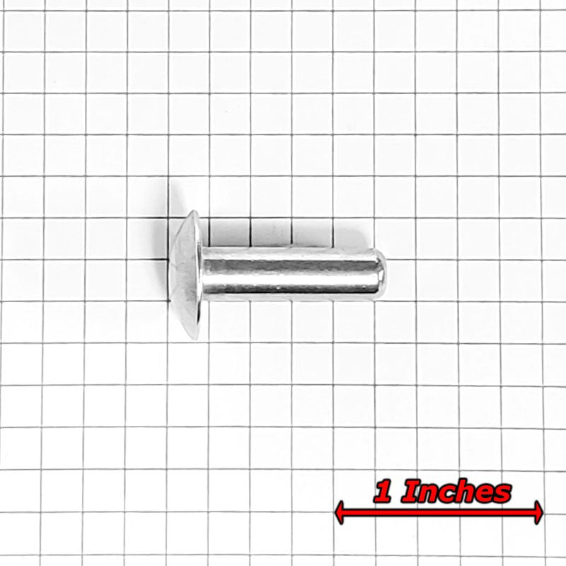 100x L/22mm 1/4" Dia Alu Brazier Head Solid Rivet Fastener Soft Trailer Repair-Hardware Fasteners-BuildFastCar-BFC-TTP-SRT-BZH-025-087-ST
