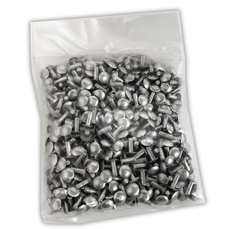 100x L/13mm 3/16" Dia Alu Brazier Head Solid Rivet Fastener Soft Trailer Repair-Hardware Fasteners-BuildFastCar-BFC-TTP-SRT-BZH-018-050-ST