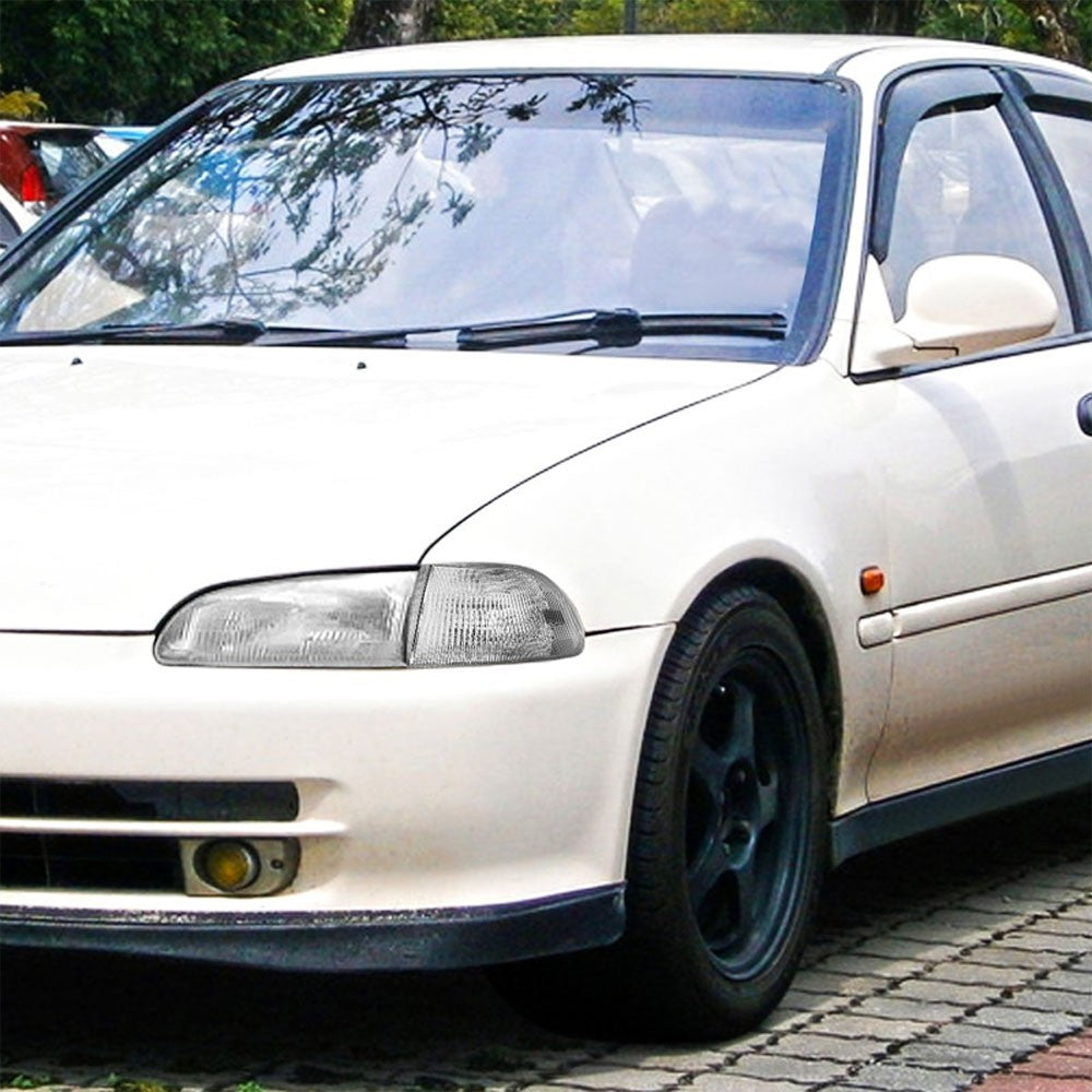 Chrome Housing Clear Lens Reflector Corner Light For 92-95 Civic Sedan EG8/9 EH9