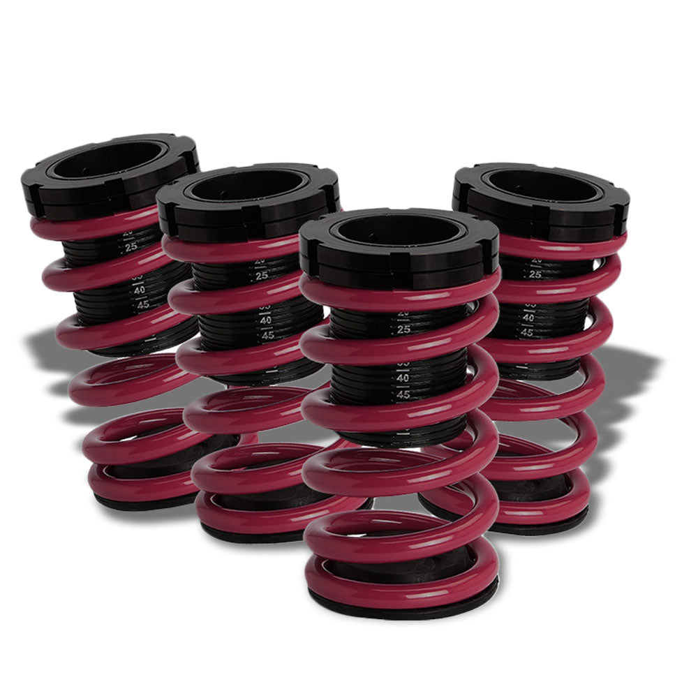 Front/Rear Black Scaled Purple Coilover Lowering Spring Kit For 01-05 Honda Civic EM/ES Coupe/Sedan-Shocks & Springs-BuildFastCar