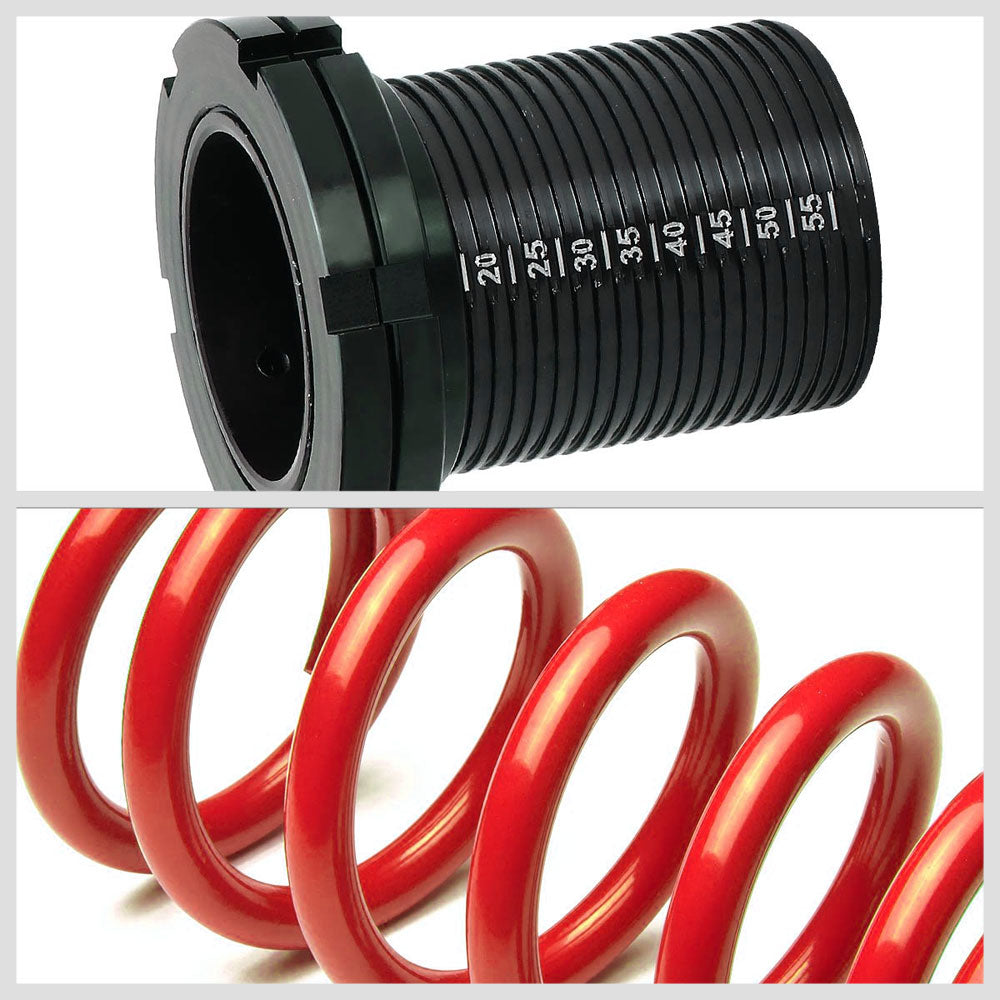 Front/Rear Black Scaled Red Coilover Lowering Spring Kit For 01-05 Honda Civic EM/ES Coupe/Sedan-Shocks & Springs-BuildFastCar