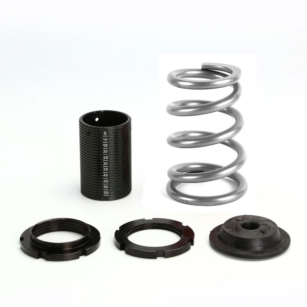 Front/Rear Black Scaled Silver Coilover Lowering Spring Kit For 01-05 Honda Civic EM/ES Coupe/Sedan-Shocks & Springs-BuildFastCar