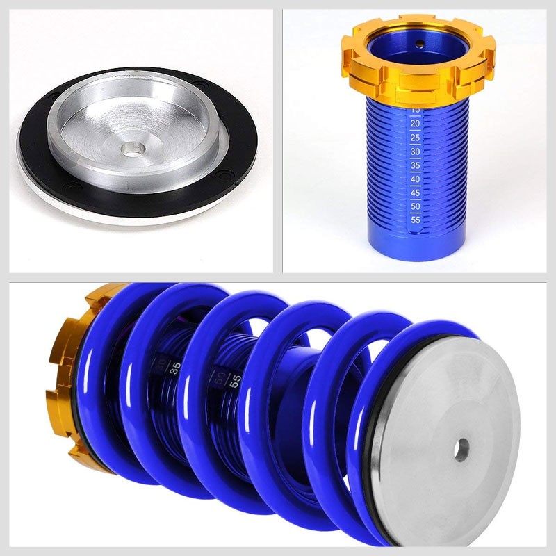 Black/Blue Scaled 1"-4" Adjust Lowering Coilover Spring TY22 For 90-01 Integra-Suspension-BuildFastCar