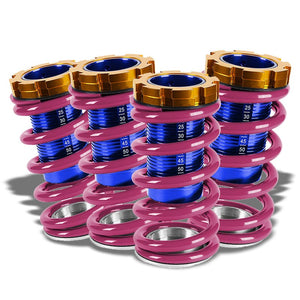 Black/Purple Scaled 1"-4" Adjust Lowering Coilover Spring TY22 For 90-01 Integra-Suspension-BuildFastCar