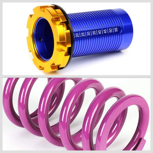Black/Purple Scaled 1"-4" Adjust Lowering Coilover Spring TY22 For 90-01 Integra-Suspension-BuildFastCar