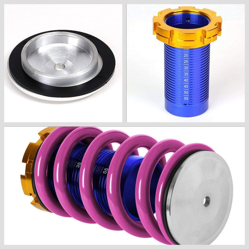 Black/Purple Scaled 1"-4" Adjust Lowering Coilover Spring TY22 For 90-01 Integra-Suspension-BuildFastCar